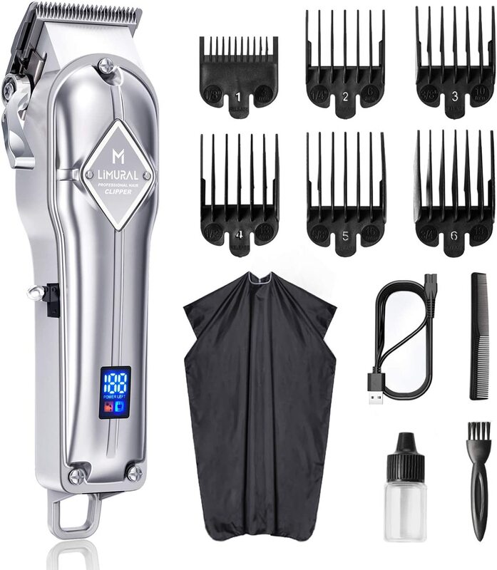 

Limural Professional Hair Clippers for Men, Silver