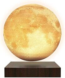 Yimei Houshold 3D Floating and Spinning Rotating Freely Moon Lamp Gradually Changing LED Lights, White