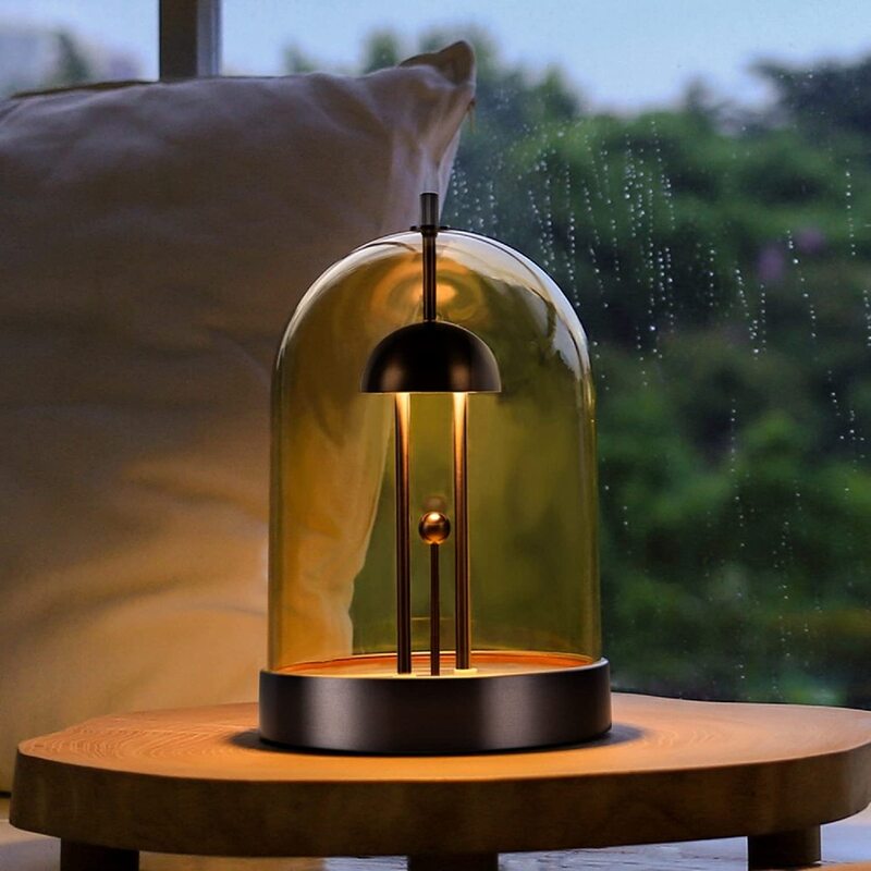 

Tubicen USB Rechargeable Battery 4000mAh LED Cordless Table Lamp, Black Bronze