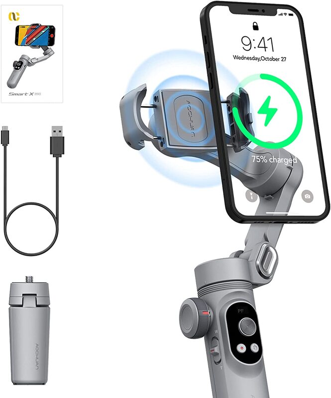 

Aochuan Smart X Pro 3-Axis Handheld Gimbal Stabilizer for Smartphone, Grey