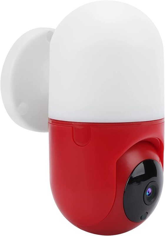 

Likj Motion Detection Smart Wi-Fi Flood Light Camera, Red/White
