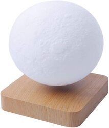ZRM Creative 3D Magnetic Levitation Rotating Moon Lamp, White