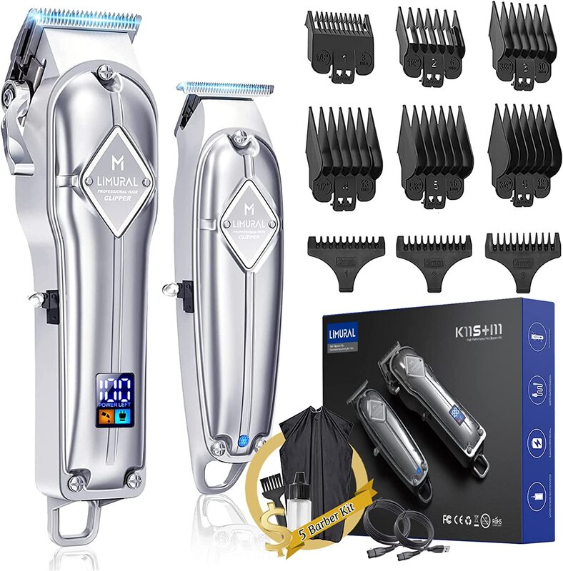 

Limural Professional Hair Clippers and Trimmer Kit for Men, Silver