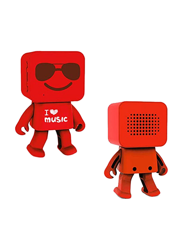 

As2 Wireless Dancing Robot Small Portable Speaker, NSP-228, Red