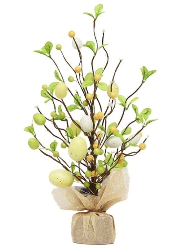 

Generic 45cm Easter Tree with LED Light, Artificial Egg Tree Easter Decoration, Battery Operated Table Centerpiece for Home Wedding Party