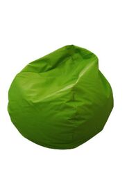 Solid Multi-Purpose Leather Bean Bag With Polystyrene Filling Green