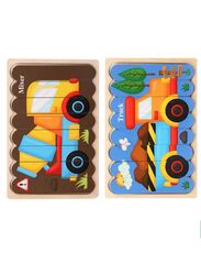 Wooden Toy 3D Double-sided Jigsaw Bar Puzzles Children’s Creative Story Stacking Matching Puzzle Early Educational Toys