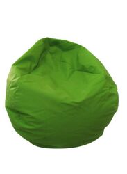 Solid Multi-Purpose Leather Bean Bag With Polystyrene Filling Green