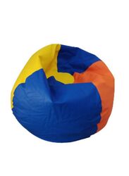 Solid Multi-Purpose Leather Bean Bag With Polystyrene Filling, Medium, Multicolor