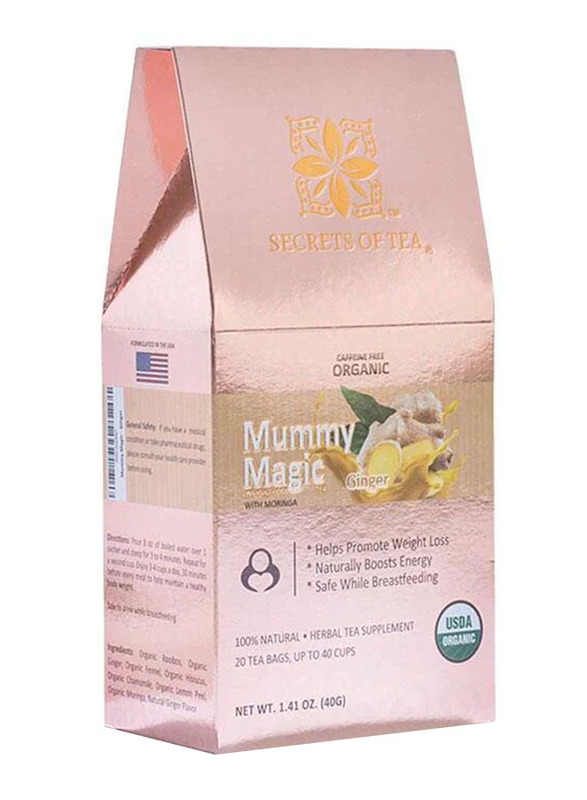 Secrets of Tea Mummy Magic Ginger Weight Loss Slim Tea, 20 Tea Bags
