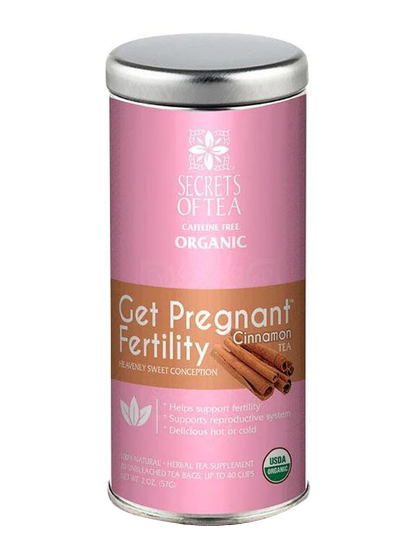Secrets of Tea Get Pregnant Fertility Cinnamon Tea, 20 Tea Bags
