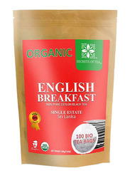 Secrets of Tea Organic English Breakfast Black Tea, 100 Tea Bags