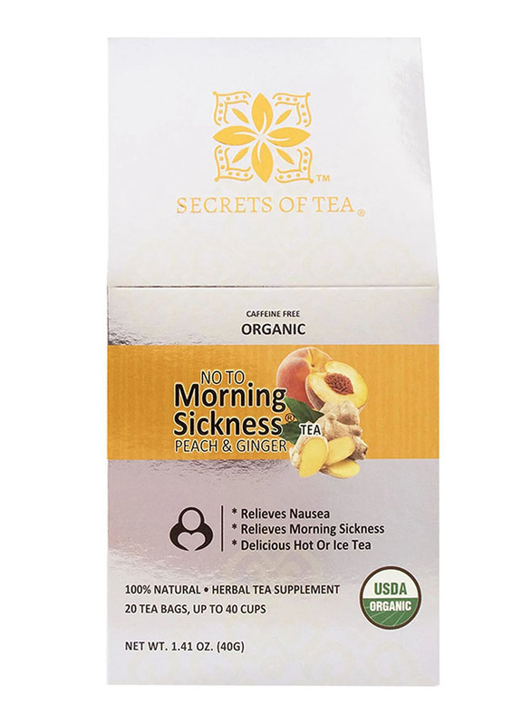 Secrets of Tea Peach & Ginger Morning Sickness Tea, 20 Tea Bags