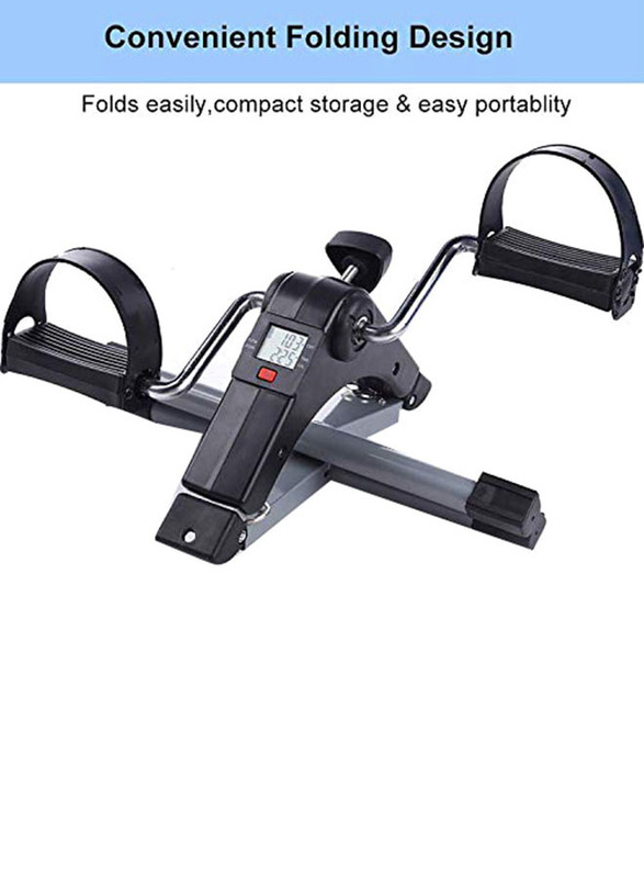 Maxstrength Fitness Master Gym Portable Mini Exercise Bike, Grey/Black