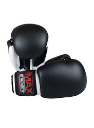 Max Strength 14-oz Boxing Gloves, Black/White