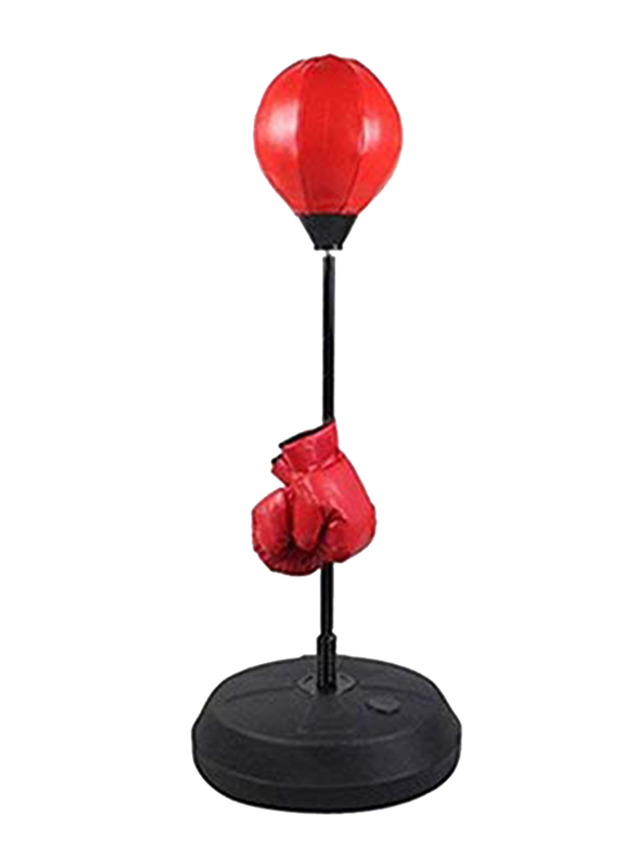 Maxstrength 105cm Free Standing Boxing Punch Ball with Gloves Mitts and Pump for Adults & Kids, Red