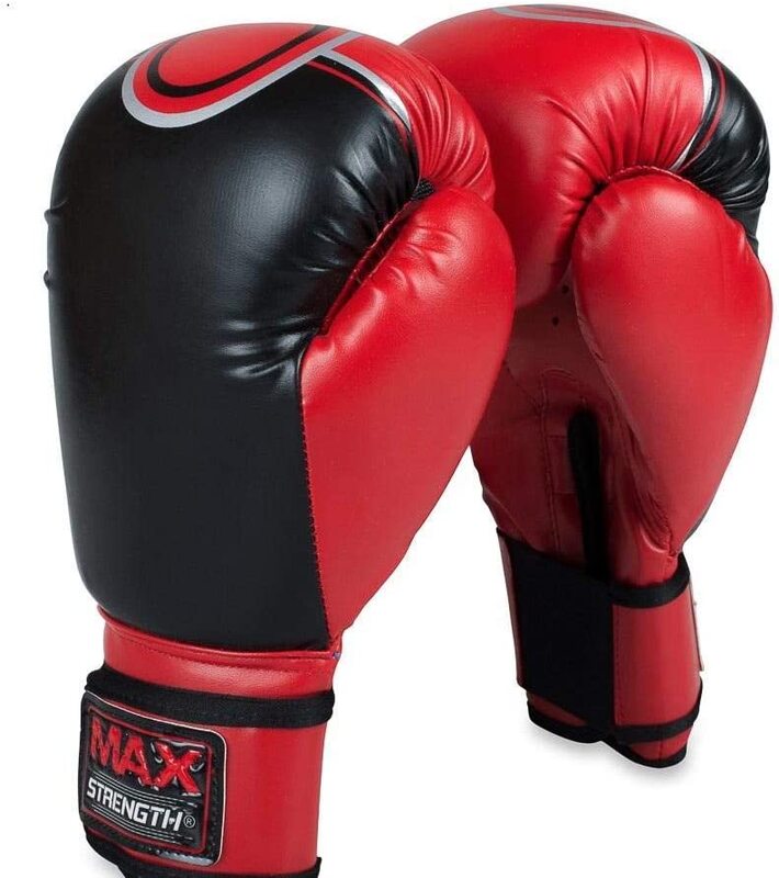 

MaxStrength 16oz Pro Boxing Training Sparring Gloves, Red/Black