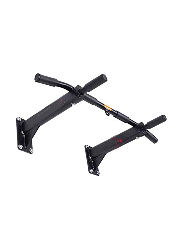 Maxstrength Wall Mounted Pull Up Bar with Punch Bag Eyelet, Black