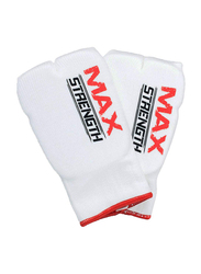 Maxstrength Large Arts Boxing Gloves, White/Red