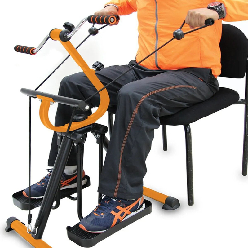 Max Strength Fitness Master Gym Mini Exercise Bike, Orange/Black