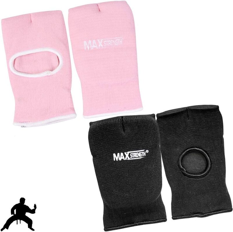 

MaxStrength S/M Karate Mitts Protection Elasticated Padded Inner Gloves, White