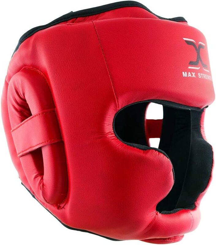 

MaxStrength Large MMA Boxing Headguard, Red