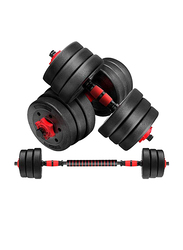 Maxstrength Dumbbell & Barbell Set, 30KG, Black