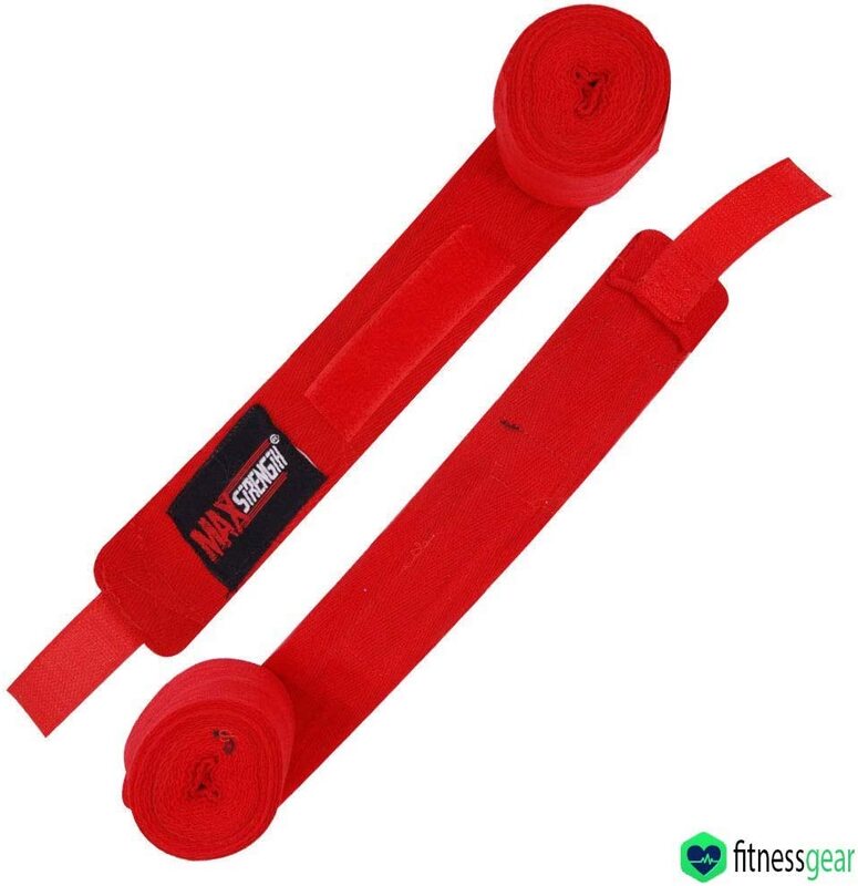 

MaxStrength 3.5m Hand Wraps for Boxing, MMA & Muay Thai, Red