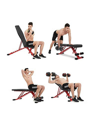 Max Strength Multifunction Foldable Weight Ab Bench, Black