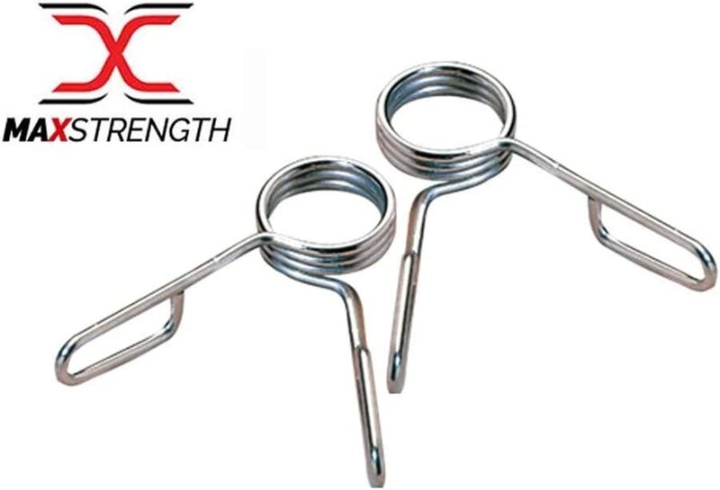 

X MaxStrength Olympic Bar with Spring Collars, 9KG, Silver