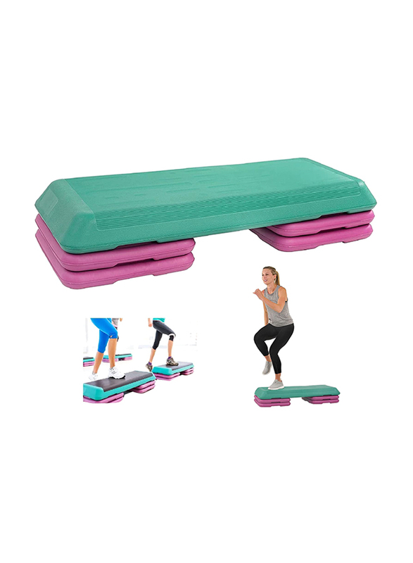 

Maxstrength Fitness Aerobic Exercise Stepper Set, 5 Pieces, Green/Pink
