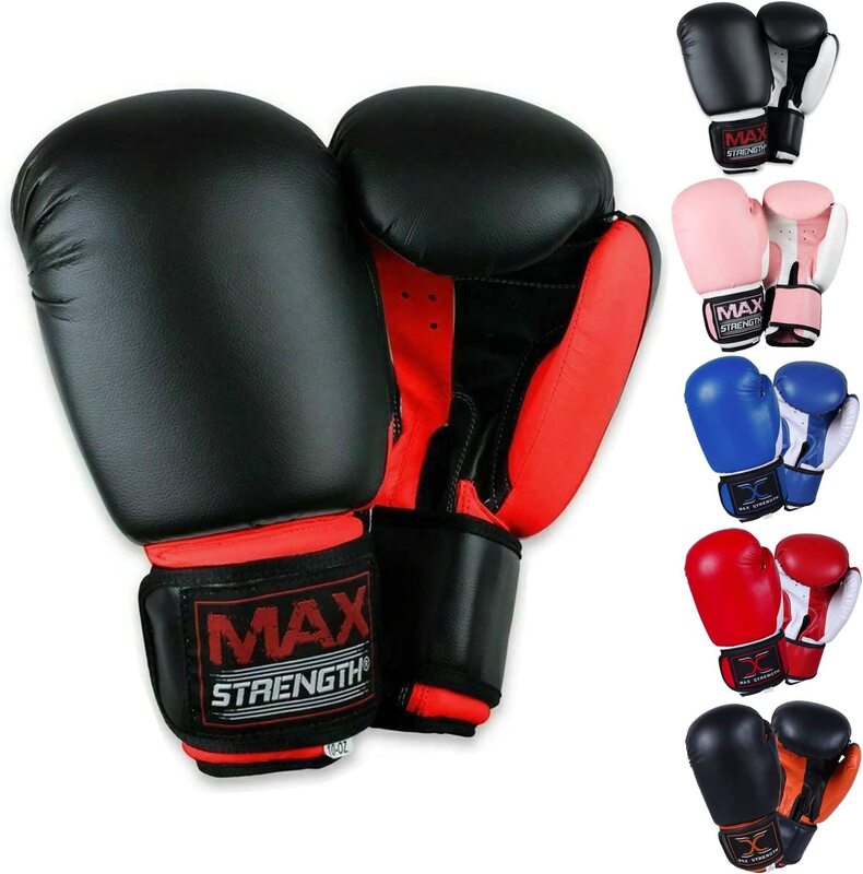 

MaxStrength 14oz MMA Mitts Boxing Gloves, Black/Red