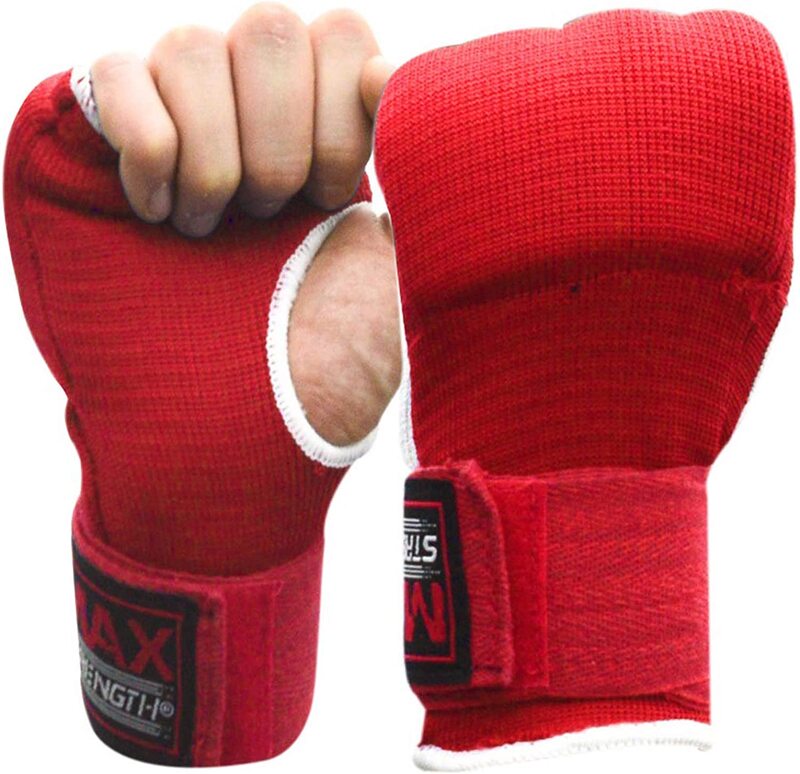 

MaxStrength Boxing Hand Wraps Inner Gloves for MMA, Muay Thai, Kickboxing & Martial Arts Weight Lifting Gym, Red