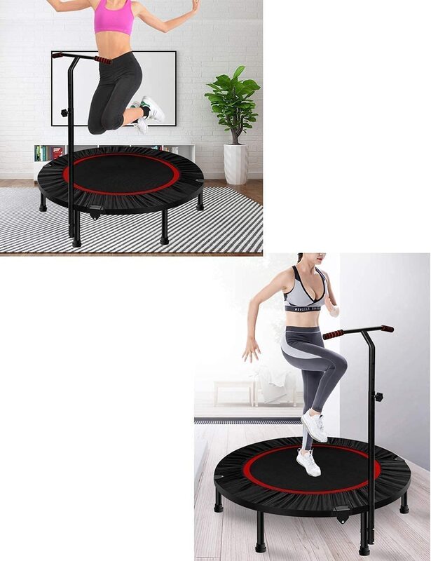 

X MaxStrength Trampoline for Fitness Knuckle-Friendly Quiet Bounce Trampoline, 45 inch, Black B