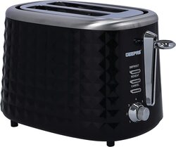 Geepas Geepas 850W 2 Slice Bread Toaster AdjUStable 7 Browning Control 2 Slice Pop Up Toaster With Removable Crumb Collection Tray, Black, GBT36536