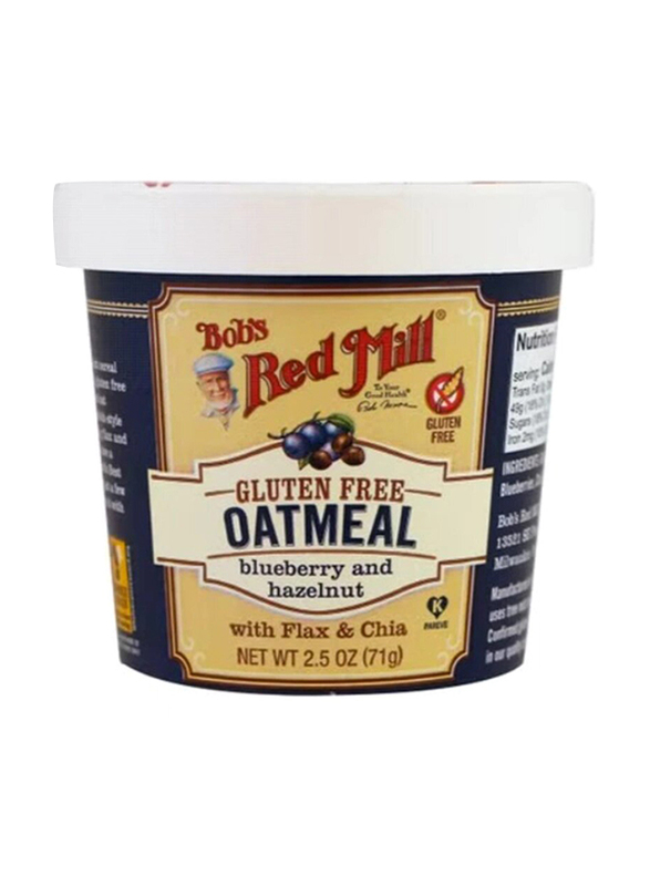 

Bob's Red Mill Gluten Free Blueberry & Hazelnut Oatmeal with Flax & Chia, 71g