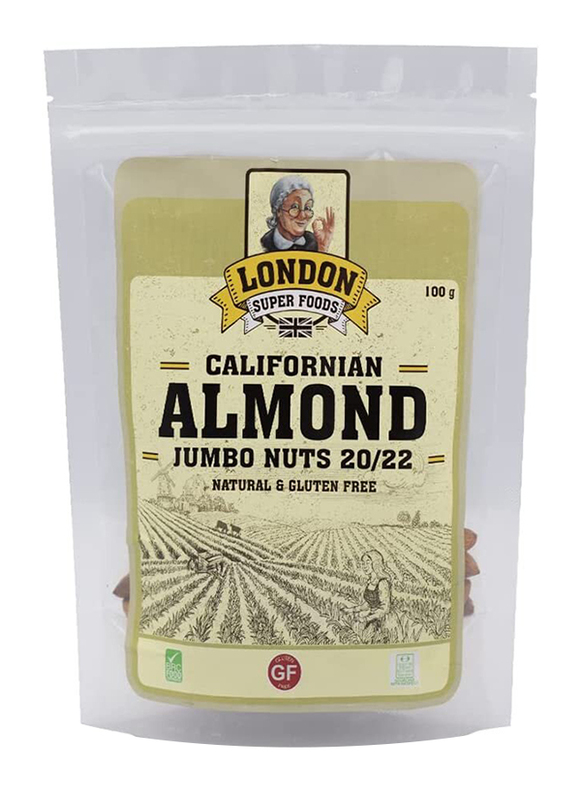 

London Super Foods Californian Natural Almond Jumbo Nuts, 100g