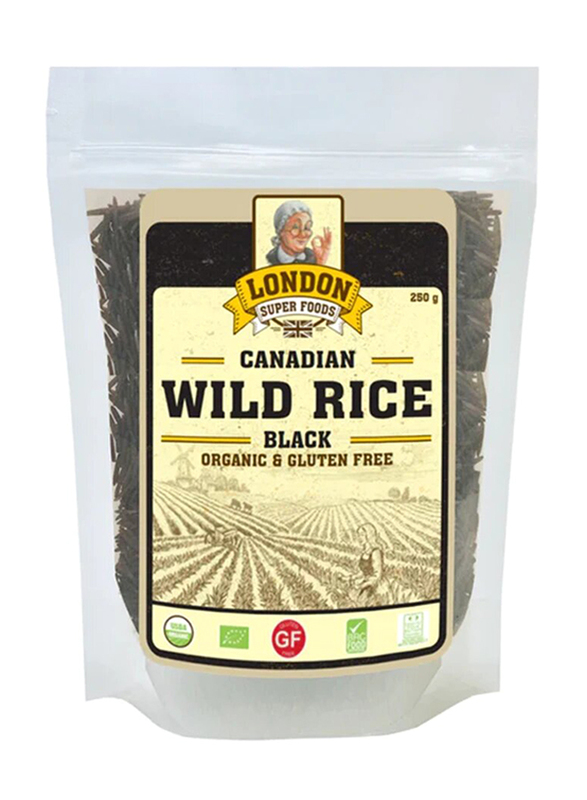 

London Super Foods Canadian Organic Black Wild Rice, 250g