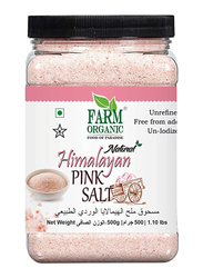 Farm Organic Gluten Free Natural Himalayan Pink Salt Powder, 500g