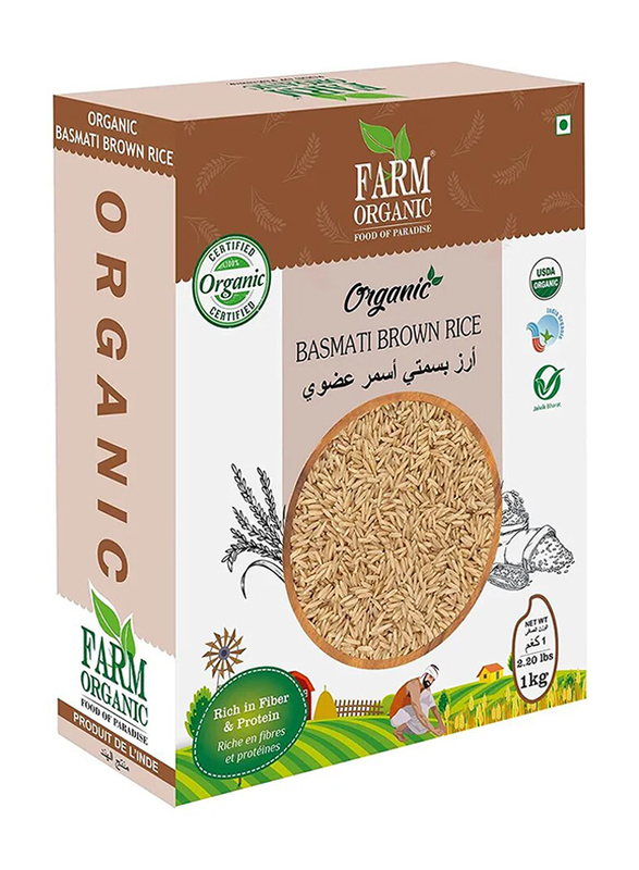 

Farm Organic Gluten Free Basmati Brown Rice, 1 Kg