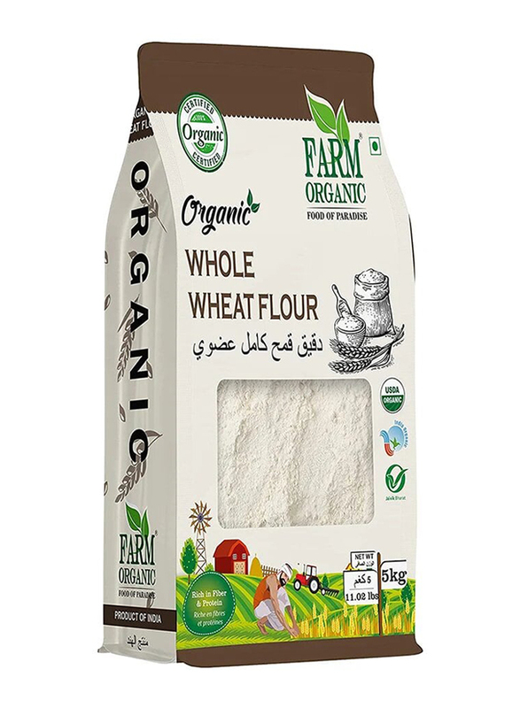 

Farm Organic Whole Wheat Flour, 5 Kg