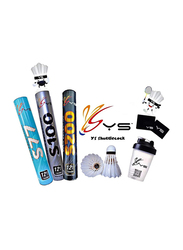 YS YS77 Goose Feather Shuttlecock, 12 Pieces, White