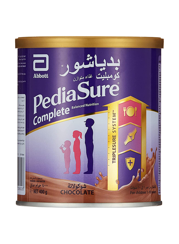 

PediaSure Complete Triple Sure Chocolate Formula Milk, 1-10 Years, 400g