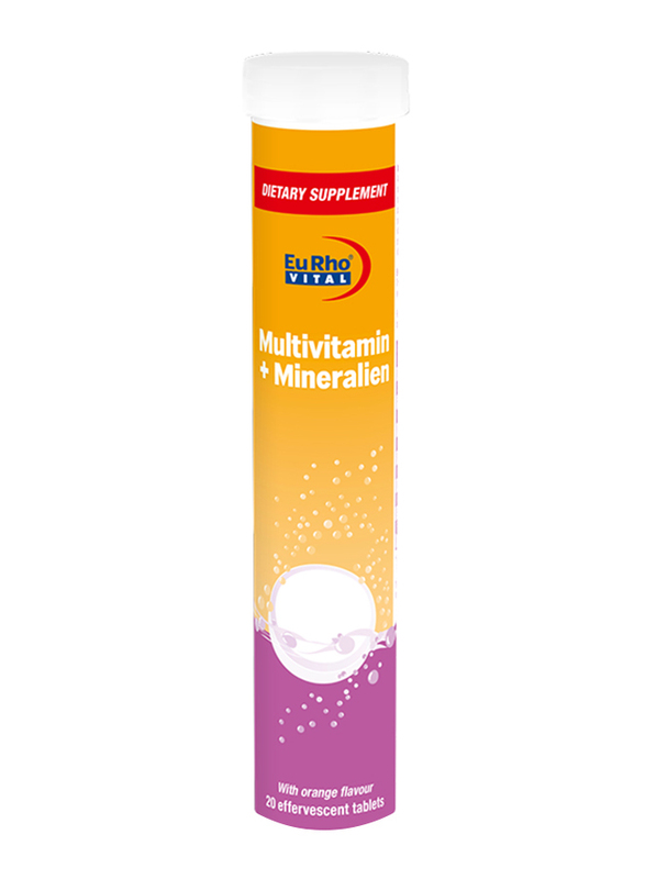 

Eurho Vital Multivitamin + Mineralien Orange Effervescent, 20 Tablets