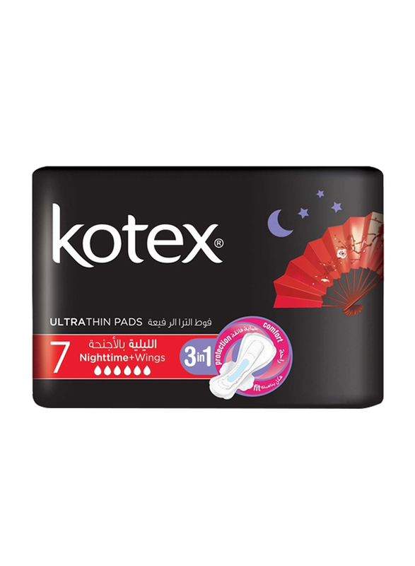 

Kotex Ultra Thin Night-time with Wings Sanitary Pads, 7 Pads