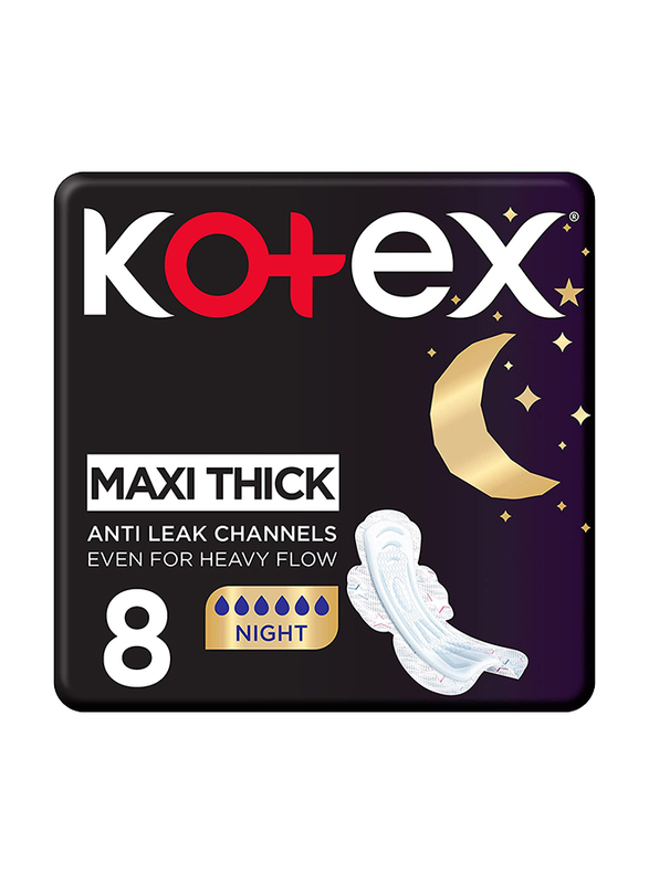 

Kotex Maxi with Night with Wings Sanitary Pads, 8 Pads