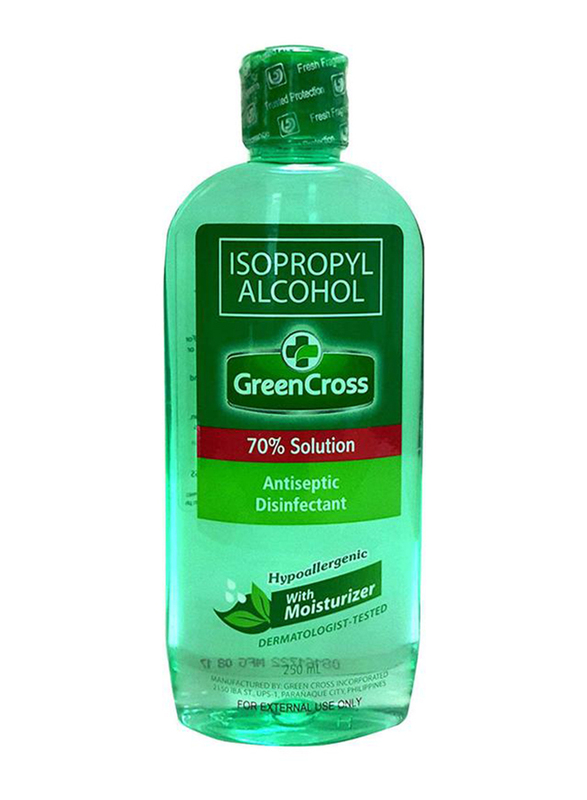 

Green Cross Isopropyl Alcohol Antiseptic-Disinfectant with Moisturizer, 250ml