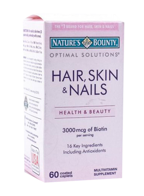 

Nature's Bounty Hair, Skin and Nails Multivitamin Supplement, 60 Coated Caplets