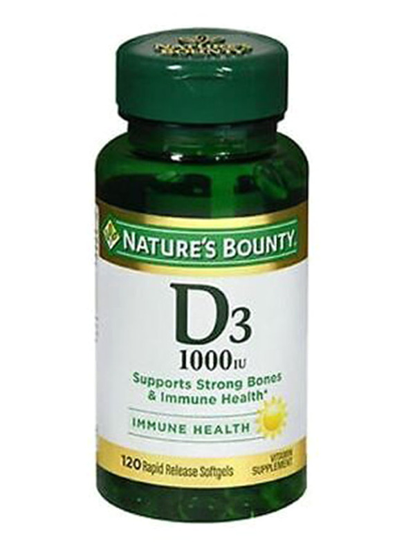 

Nature’s Bounty D3-1000 IU Vitamins Dietary Supplement, 120 Softgels