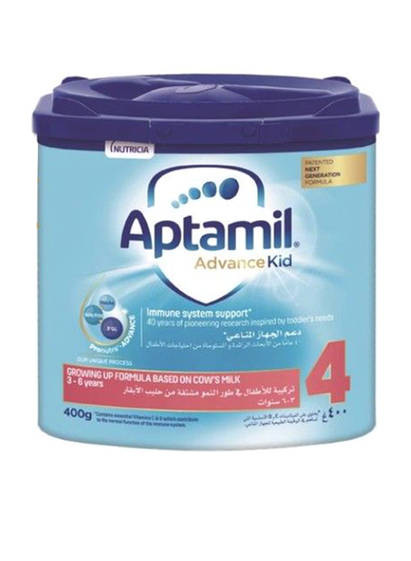 

Aptamil Advance Kid 4 Next Generation Growing Up Formula Milk, 3-6 Years, 400g